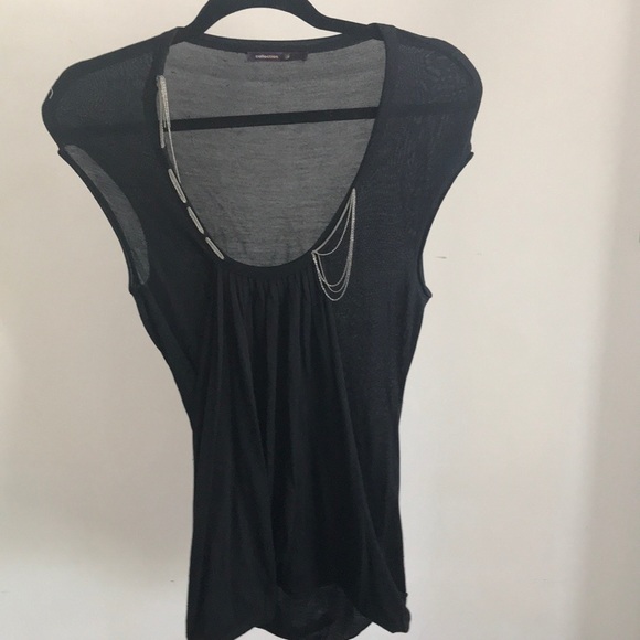 SHARON WAUCHOB COLLECTION K Silk Top with chains - Picture 3 of 8